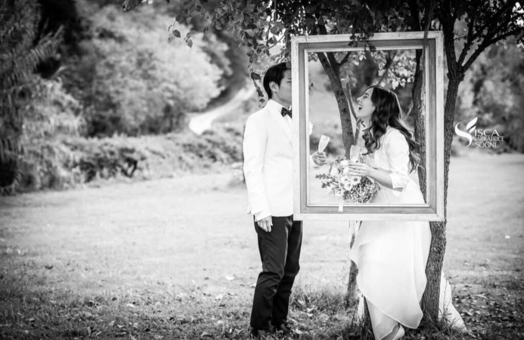 sposi photo booth matrimonio